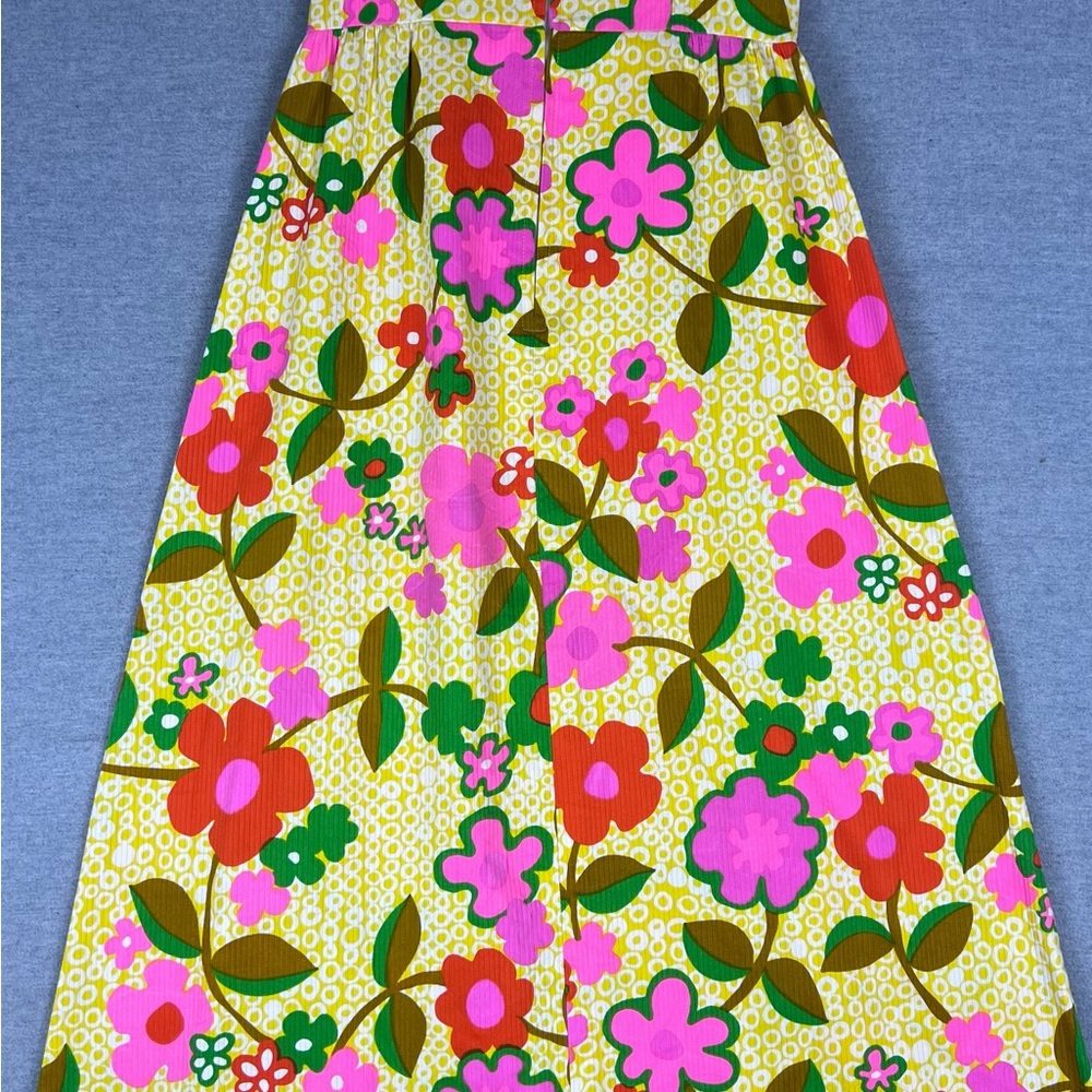 Vintage Young Hawaii Hawaiian Dress size 14 Floral Colorful Made In Hawaii - Picture 4 of 10
